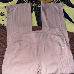 Jaanuu Size L Yoga Style 4 Pockets Slim Fit Mauve-Pink